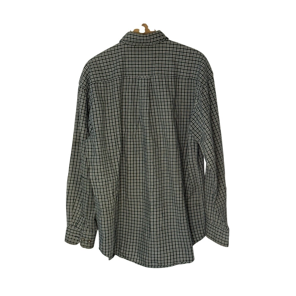 Sonoma Mens  Plaid Button Up Green Long Sleeve Shirt Size Medium - Picture 2 of 4